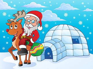 Image showing Igloo with Santa Claus theme 2