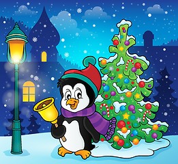 Image showing Christmas penguin topic image 4