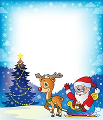 Image showing Frame with Santa Claus theme 7