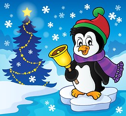 Image showing Christmas penguin topic image 2
