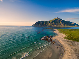 Image showing Beach in Flakstad