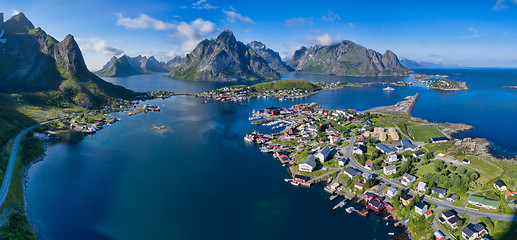 Image showing Reine aerial panorama