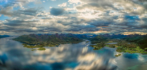 Image showing Panorama of Vesteralen islands