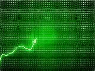 Image showing Green trend as success symbol or financial growth