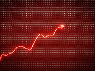 Image showing red trend as success symbol or financial growth