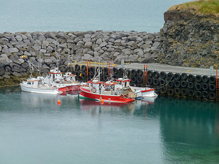 Image showing anchoring boats