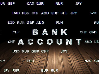 Image showing Currency concept: Bank Account in grunge dark room