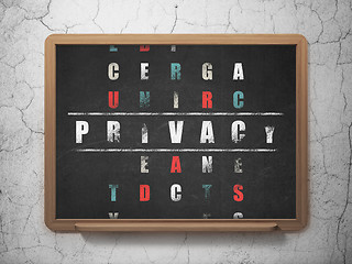 Image showing Protection concept: Privacy in Crossword Puzzle