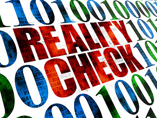 Image showing Finance concept: Reality Check on Digital background