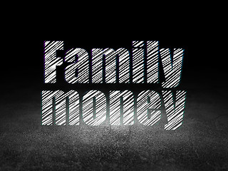 Image showing Money concept: Family Money in grunge dark room