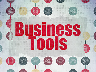 Image showing Business concept: Business Tools on Digital Paper background