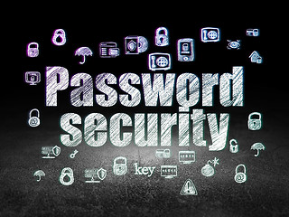 Image showing Security concept: Password Security in grunge dark room