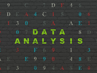 Image showing Data concept: Data Analysis on wall background