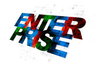 Image showing Business concept: Enterprise on Digital background