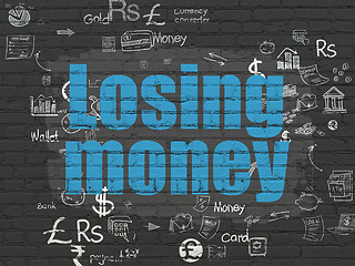 Image showing Banking concept: Losing Money on wall background