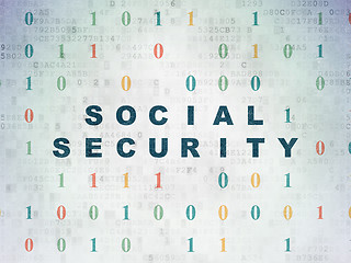 Image showing Privacy concept: Social Security on Digital Paper background