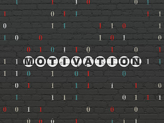 Image showing Finance concept: Motivation on wall background