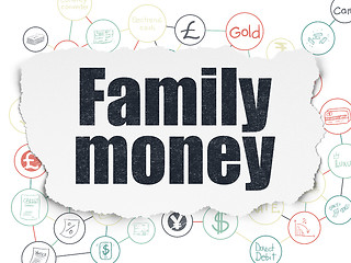 Image showing Money concept: Family Money on Torn Paper background