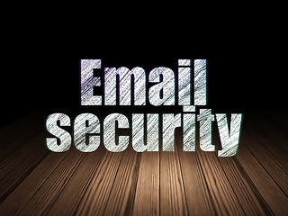 Image showing Safety concept: Email Security in grunge dark room