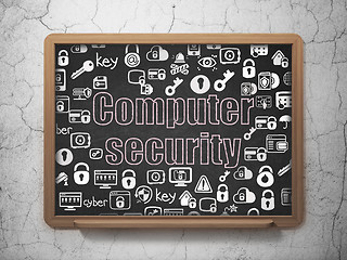 Image showing Safety concept: Computer Security on School Board background