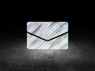 Image showing Business concept: Email in grunge dark room