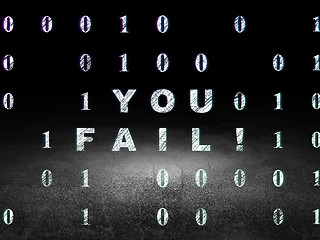 Image showing Finance concept: You Fail! in grunge dark room