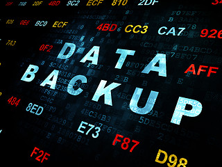 Image showing Data concept: Data Backup on Digital background