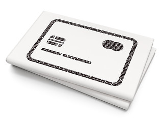 Image showing Business concept: Credit Card on Blank Newspaper background
