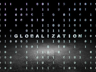 Image showing Finance concept: Globalization in grunge dark room