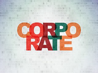 Image showing Business concept: Corporate on Digital Paper background
