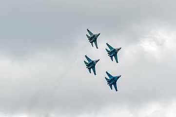 Image showing Military air fighters Su-27