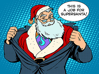 Image showing Santa Claus super hero