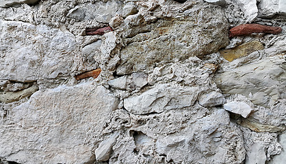 Image showing Texture of ancient stone wall