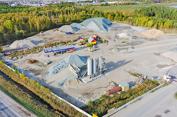 Image showing Aerial view on construction materials company. Tyumen. Russia