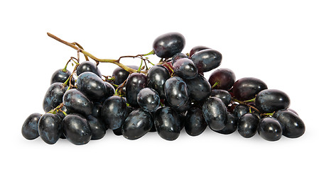 Image showing Bunch of ripe dark grapes