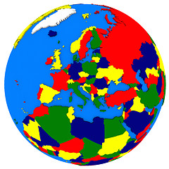 Image showing Europe on Earth political map