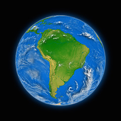 Image showing South America on planet Earth