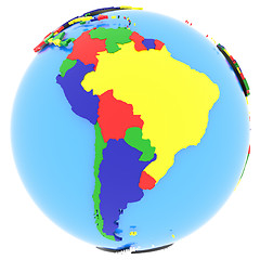 Image showing South America on Earth