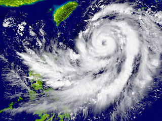 Image showing Hurricane approaching Southeast Asia