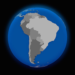 Image showing south America on political Earth