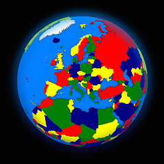 Image showing Europe on political Earth