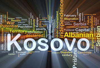 Image showing Kosovo background concept glowing