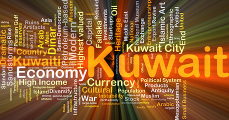 Image showing Kuwait background concept glowing