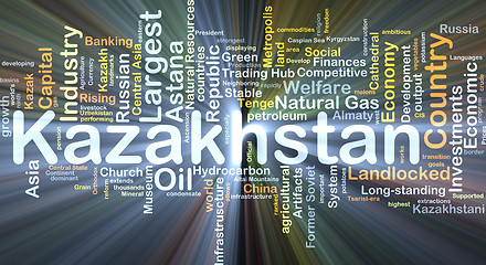Image showing Kazakhstan background concept glowing