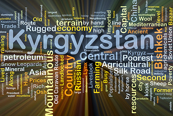 Image showing Kyrgyzstan background concept glowing