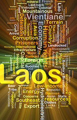 Image showing Laos background concept glowing