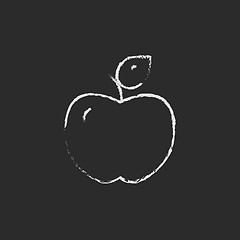 Image showing Apple icon drawn in chalk.