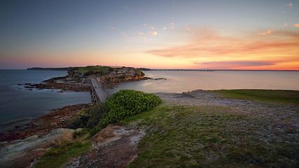 Image showing Dusk light after sundown Bare Island