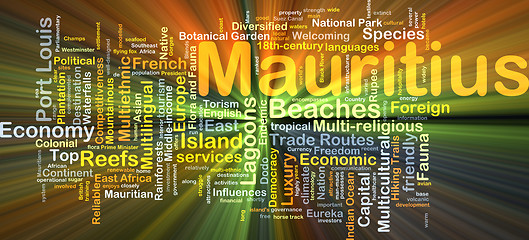 Image showing Mauritius background concept glowing