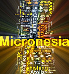 Image showing Micronesia background concept glowing